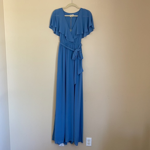 Show me your MuMu blue ruffle maxi dress - Picture 5 of 12